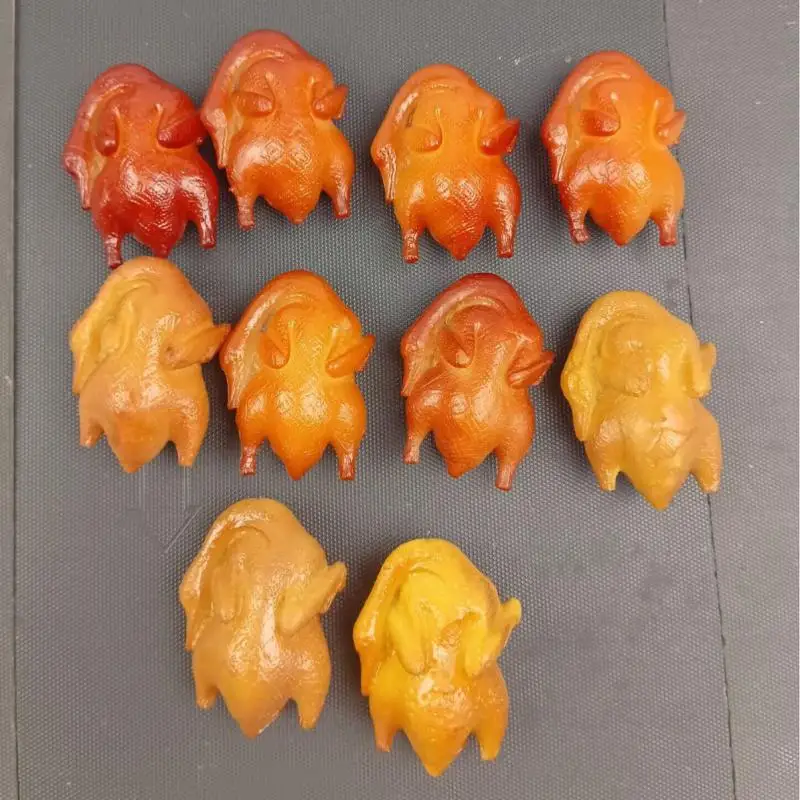 Simulated Food Mini Roast Duck Roast Chicken Model Showcase Decoration Props Roast Chicken Roast Duck Goose 6pc/lot