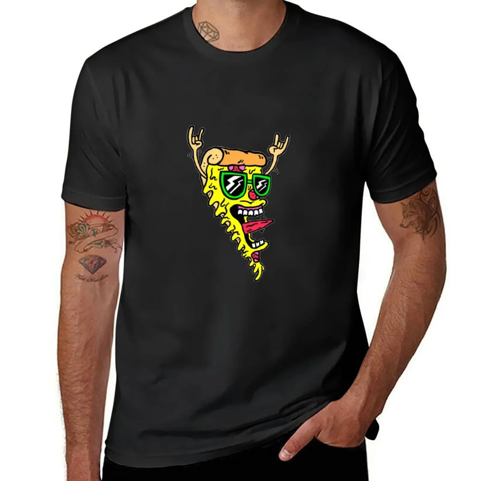 

Crazy pizza T-Shirt summer clothes cheap stuff mens designer clothes