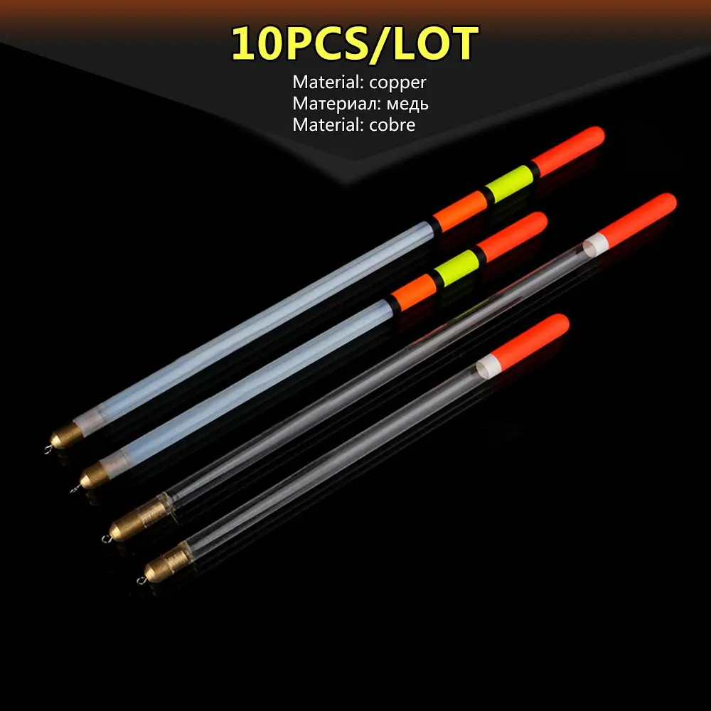 10Pcs/Set Hot Tube Peche 2.0/3.0G Floating Stem Tubes Kits Flotteur Buoy Clear Waggler Fishing Floats Tackle Accessories