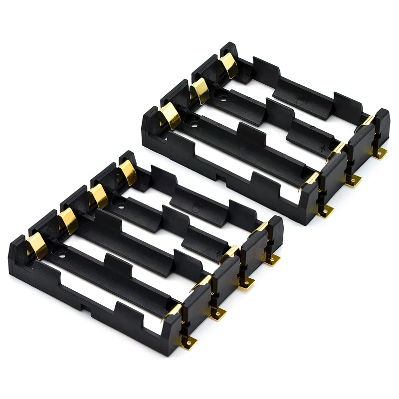 

MasterFire 20pcs/lot 3x 4x 18650 Series SMT SMD Batteries Holder Box Storage Case Container With Bronze Pins Battery Shell