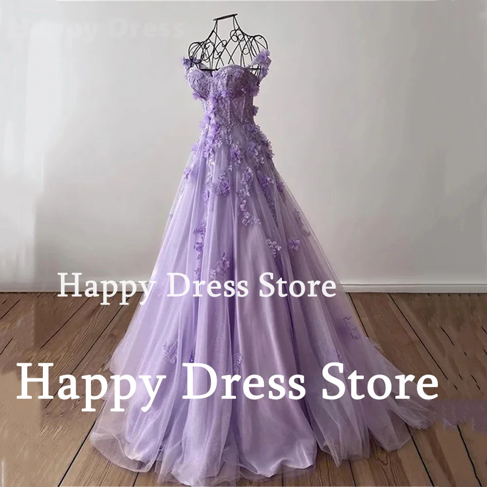 New Princess Quinceanera Ball Gown Weeding Dress Shiny Prom Dress Sweethear Neck Tulle Flowers Appliques A-Line Bridal Gown