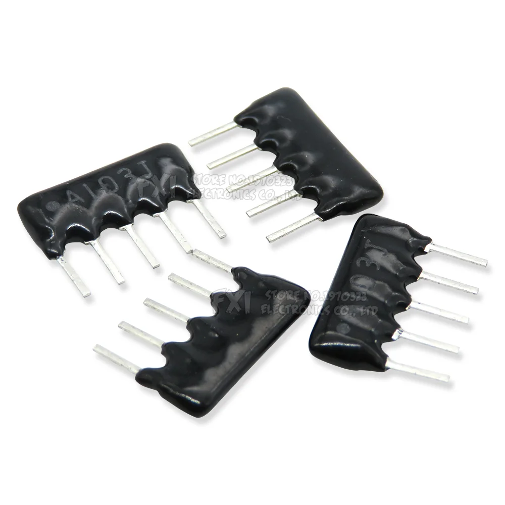 10PCS 5PIN 6PIN 9PIN exclusion Network Resistor array DIP 100 220 330 470 680 1K 1.2K 1.5K 2K 2.2K 3.3K 4.7K 10K 100K ohm 100R