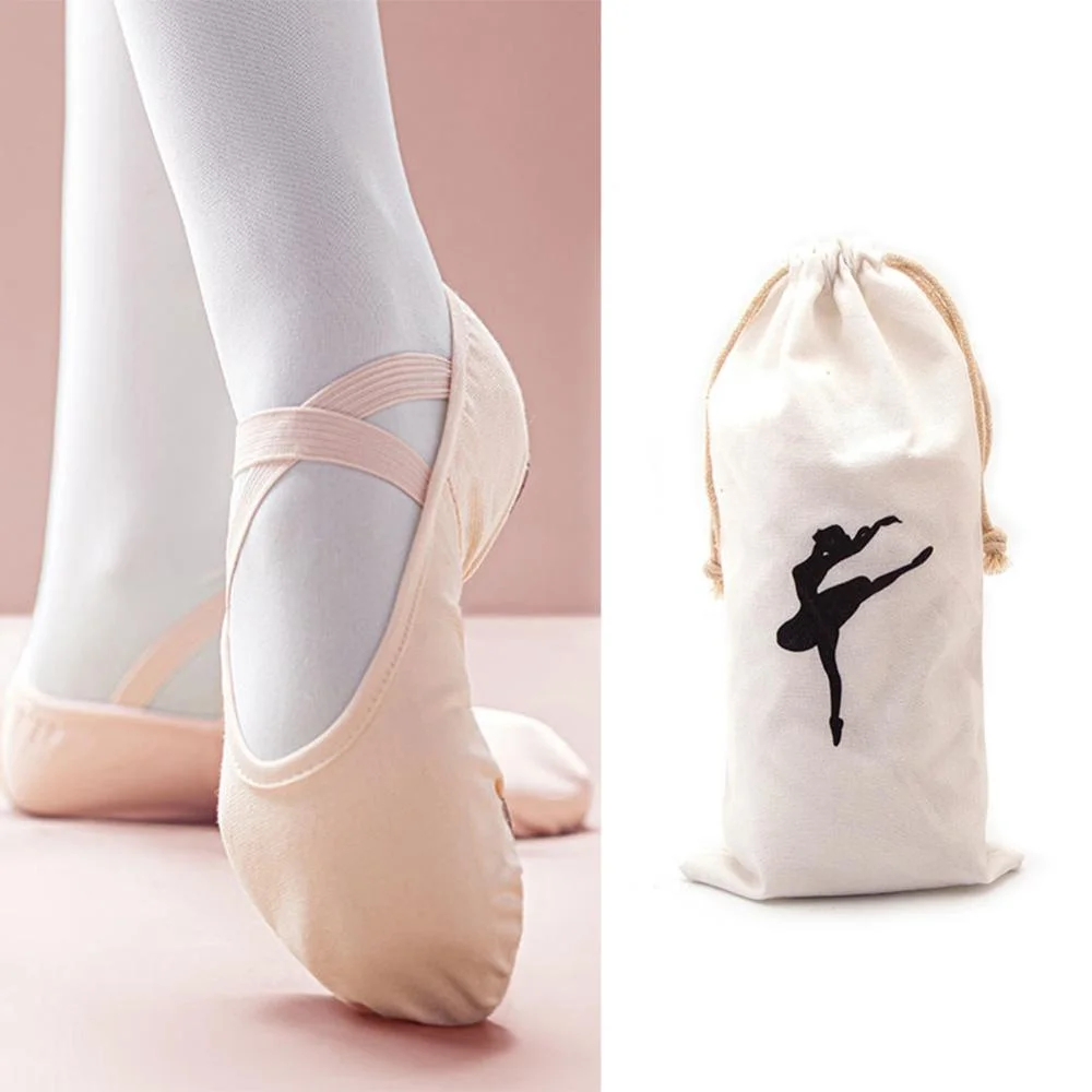 Bolsa de almacenamiento de zapatos de Ballet de gran capacidad para niños, suministros de baile con doble cordón, paquete de almacenamiento portátil, 15x30cm