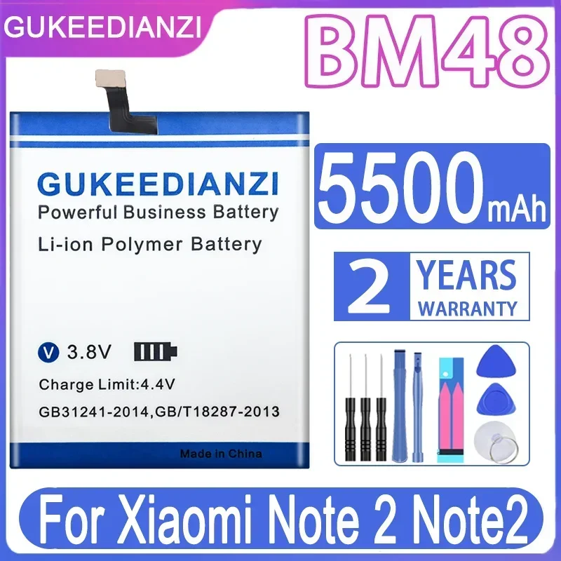 

Аккумулятор BM48 5500 мАч для Xiaomi Note 2 Note2, высококачественная сменная батарея для телефона + бесплатные инструменты