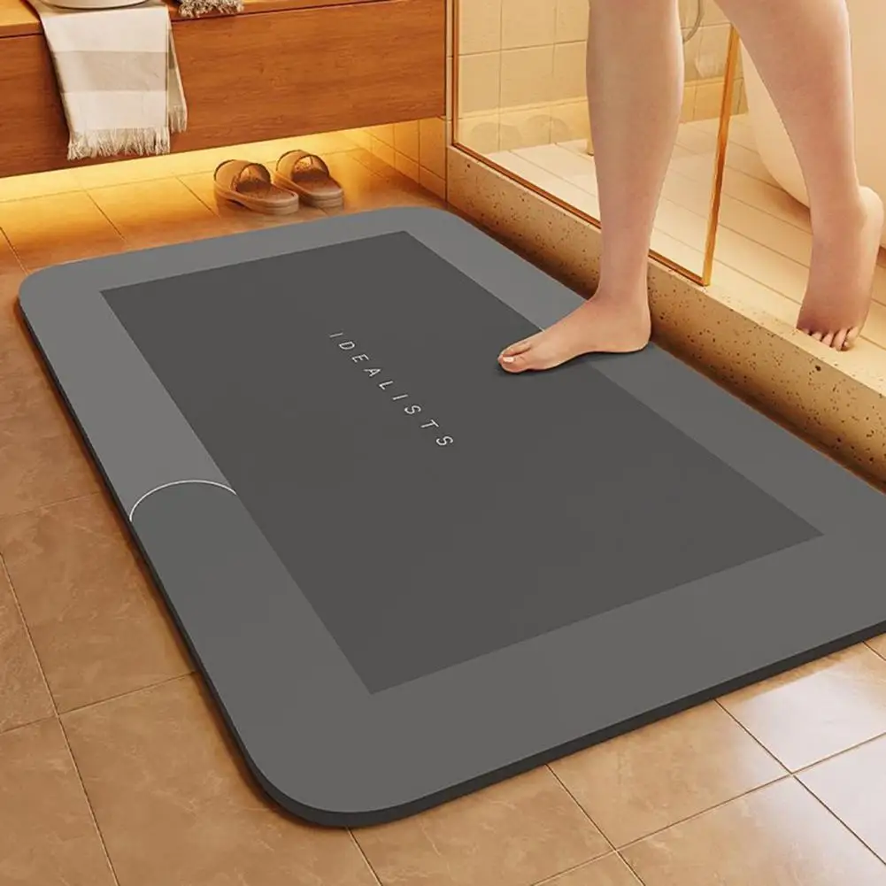 Floor Mat Non-slip Bath Mat Highly Absorbent Bath Mat Quick-drying Kitchen Anti-slip Entrance Rug with Rubber for Bathroom