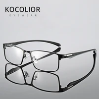 KOCOLIOR gafas de lectura antiluz azul para hombre, marco de Metal de aleación de titanio, lector de ordenador de negocios + 1,50 1,75 2,0 2,25 2,50 2,75