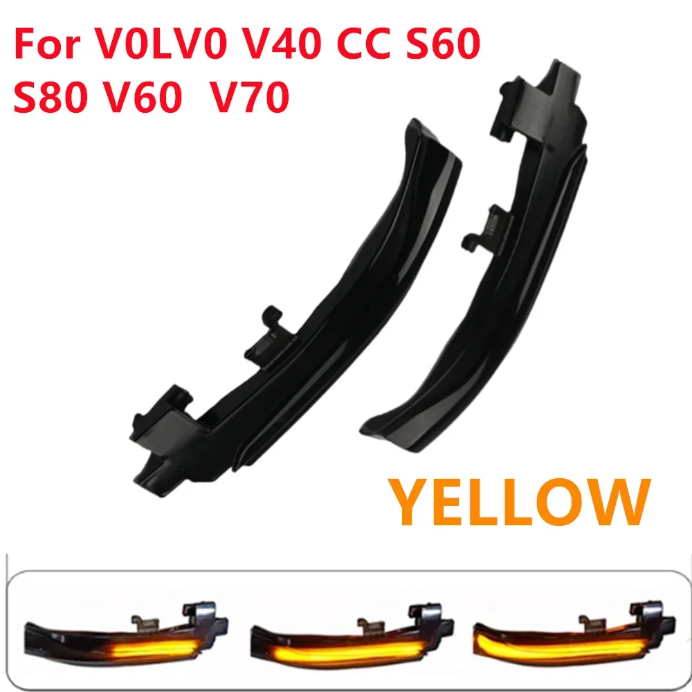 

2pcs Sequential Flashing LED Dynamic Turn Signal Side Marker Light For Volvo V0LV0 V40 CC V0LV0 V40 II 2013-2019