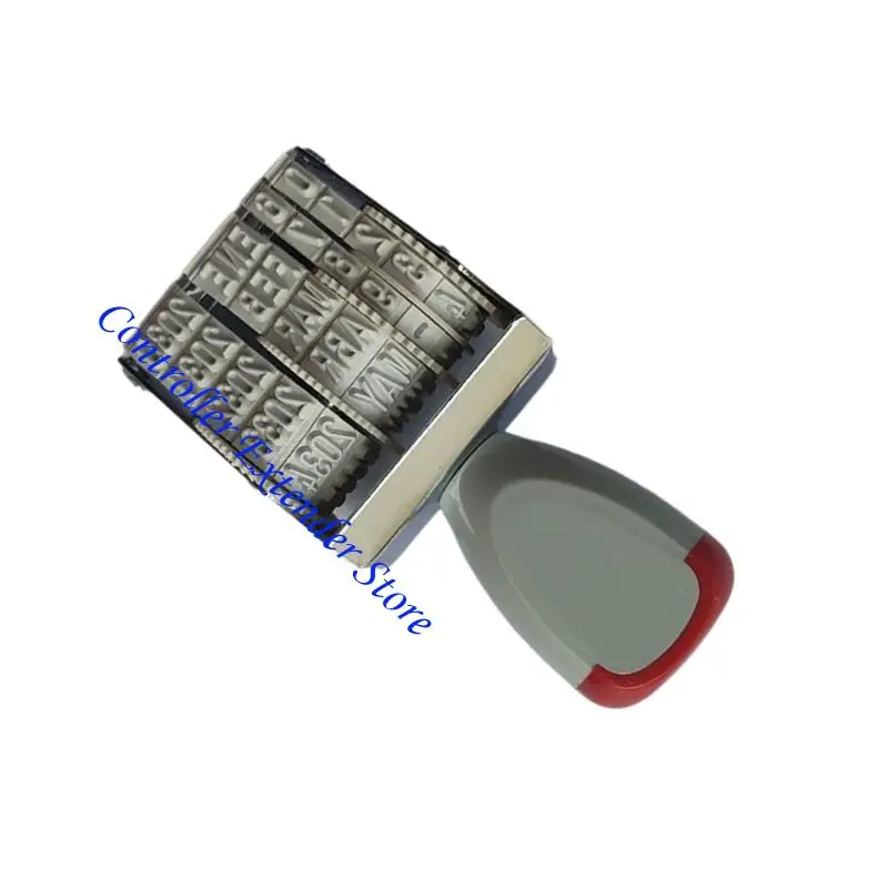 N84B Inglés/Español/Fecha French Sello Número plástico Sello Dígitos Ajustable Número Estample Sello tinción Sello para