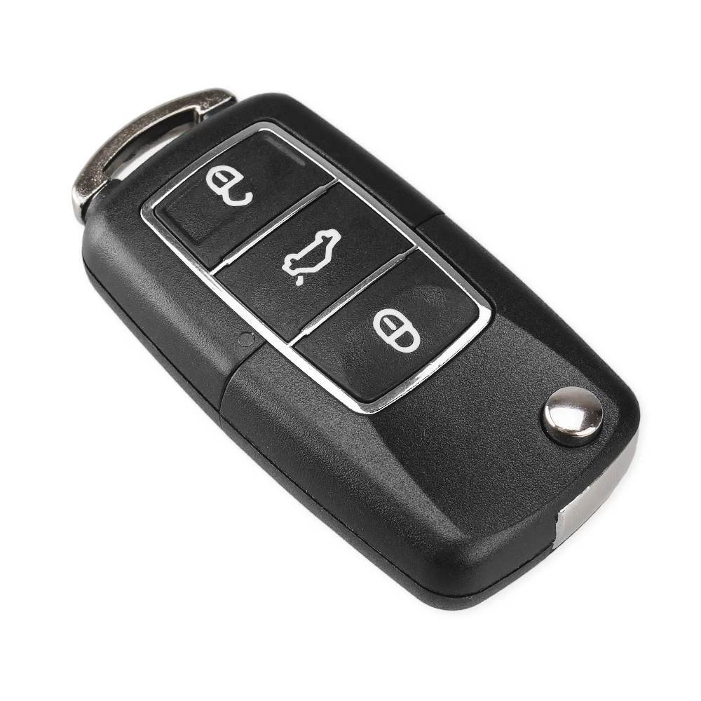 KEYYOU Car Remote Key Shell Case Fob For VW Passat b6 Polo Golf 4 6 Touran Bora New Arrival 3 Button Folding Key