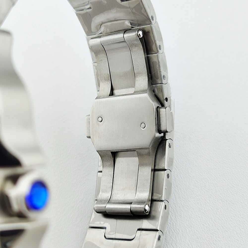 Men's Customized Square Watch Roman Numerals Stainless Steel Automatic Mechanical Non-Logos Timepiece