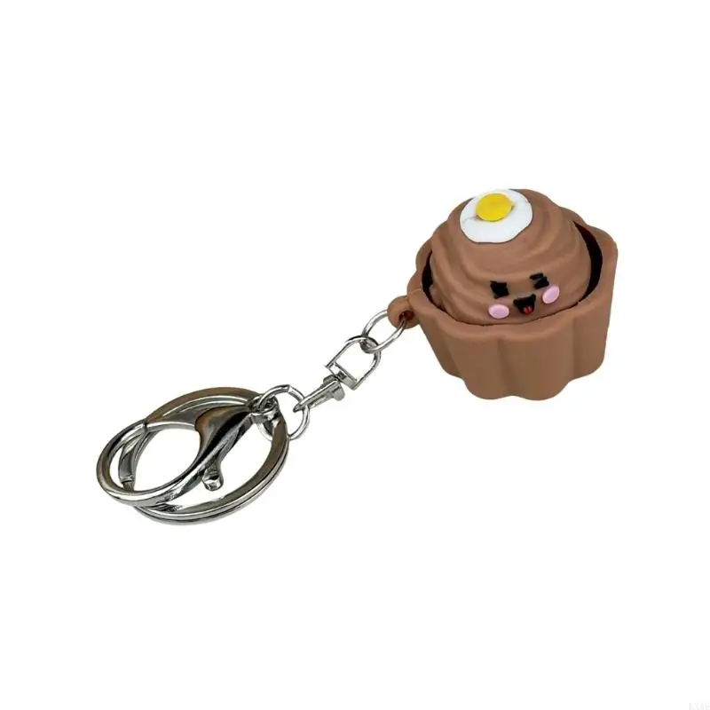Adorable Mini Cake Design Chain With Decompression Stress Reliever Feature Perfect For Gifts And Daily Use