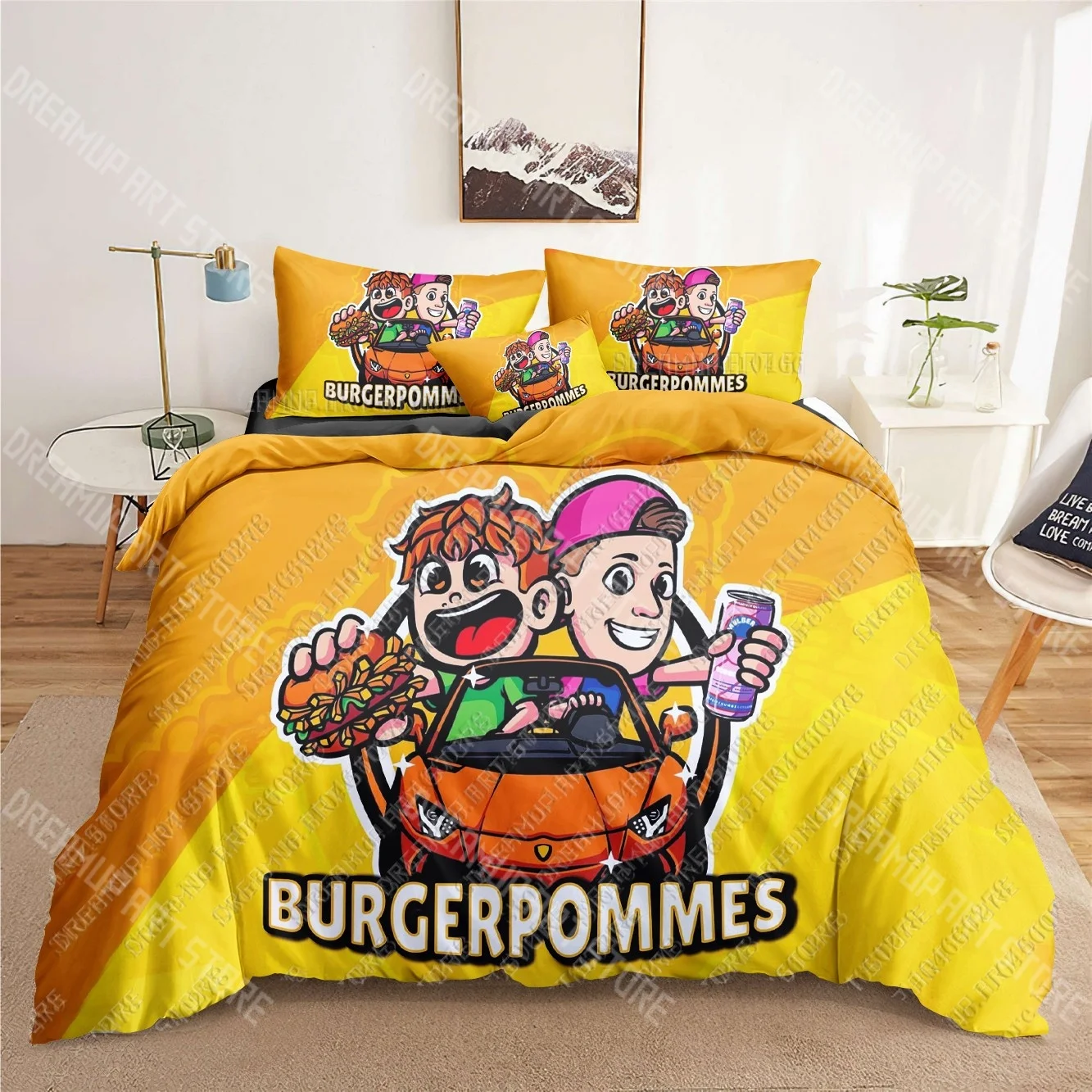 

Burgerpommes icrimax 3D комплекты постельного белья с принтом пододеяльник для взрослых_детское постельное одеяло подарок на день рождения дропшиппинг