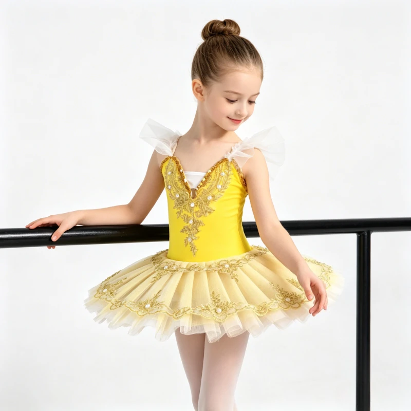 

Professional Ballet Tutu Dress Classic Princess Pancake Tutu Elegant Ballerina Costume for Kids Girls Stage Recital 3-10Y