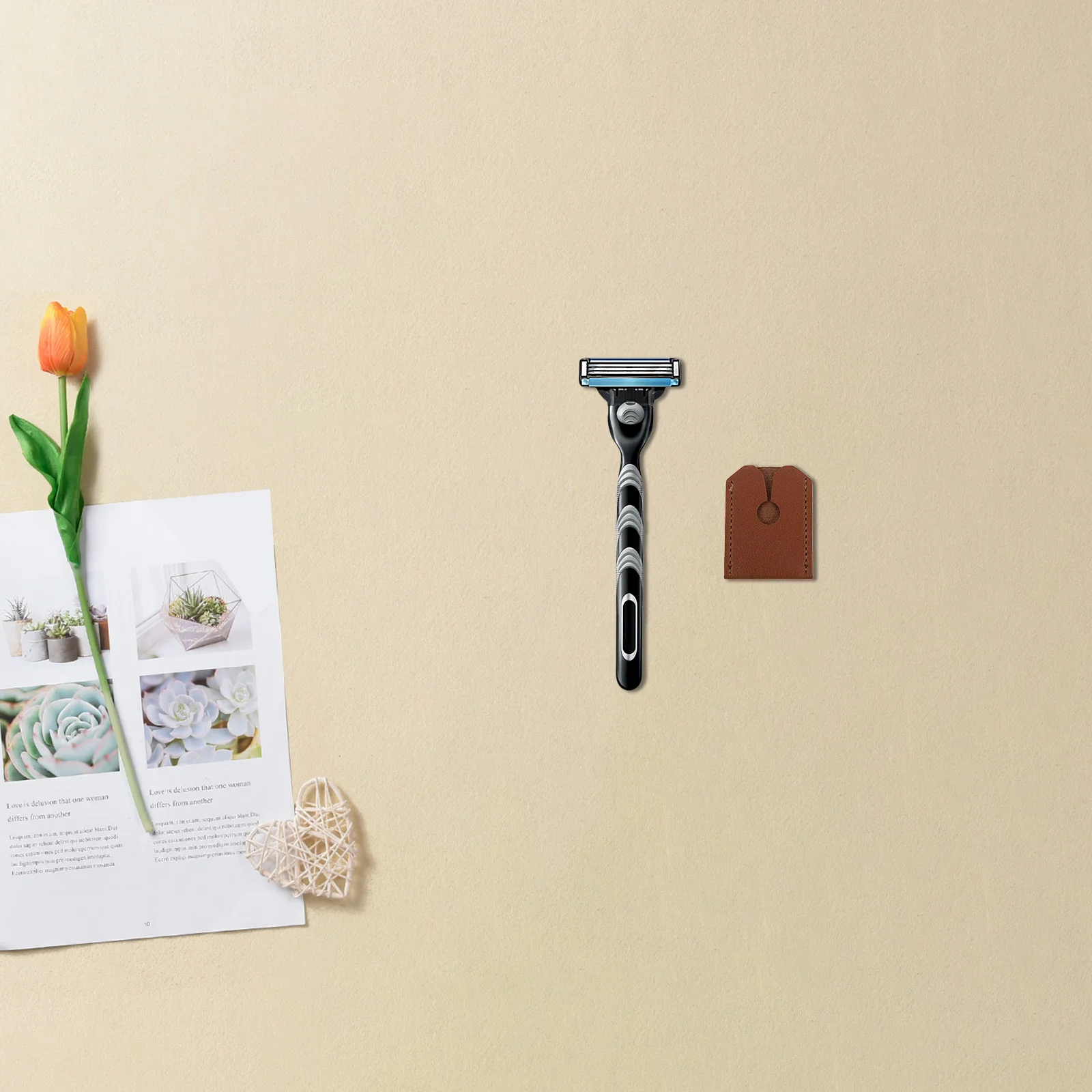 Men's Shaving Razor Kit 1 Piece Advanced Titanium Coated Blade Anti Irritation Technology Compact Travel Friendly