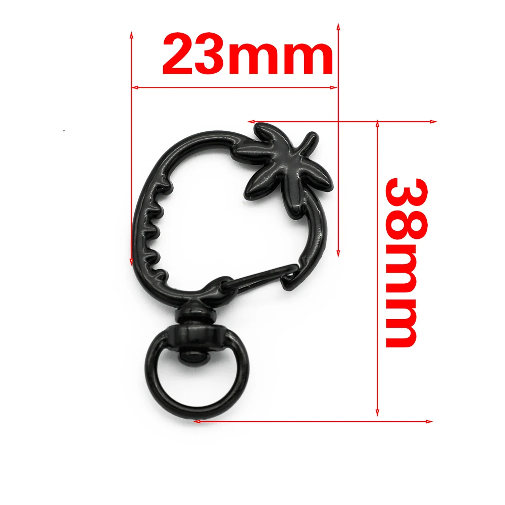 Strawberries Shape Lobster Clasp Hooks Trigger Clips Buckles Spring Buckle Snap Hook Split Key Ring For Diy Keychain Accessories