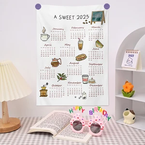 2025 Neujahr Weihnachtskalender Hanging Bonito Stoff Food Breads Stoff Zimmer Raum Wand Hintergrunddekoration 이 이 10 Hauptverkaufsweinkupply - №3