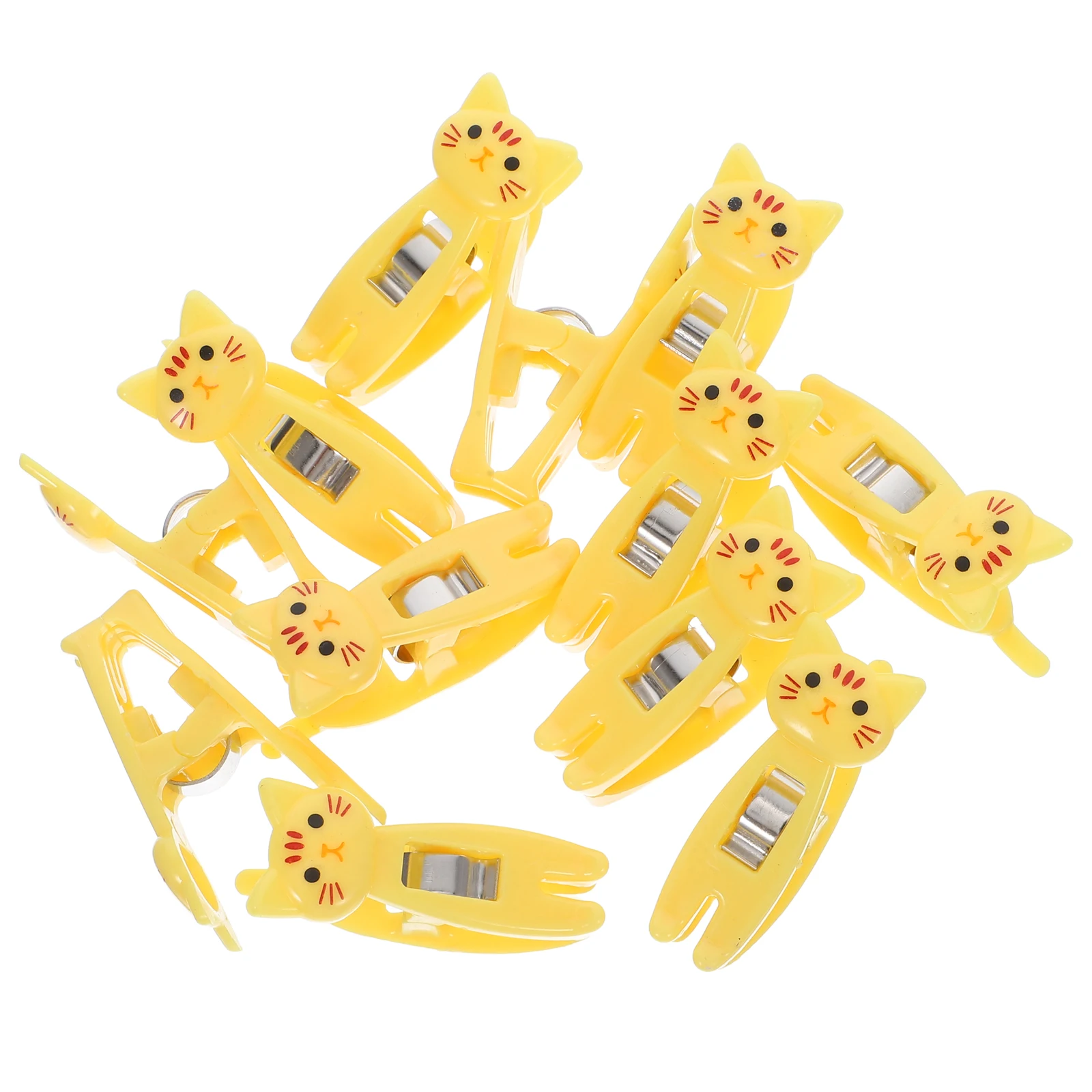 

12pcs Cute Cartoon Bill Folder Paper Clips Snack Seal Grip Strong Hold Multifunctional Bookmarks Unique Stationery Office Home
