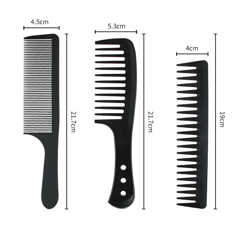 Hot Fashion Comb Black Fine-tooth Metal Pin Anti-static Hair Style Rat Tail Comb Plastic Barber Comb Hair Styling Beauty Tools