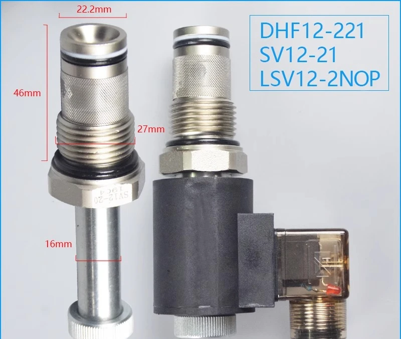 

Parts Suitable for Two Position Two Normally Open Thread Cartridge Solenoid Hydraulic Valve DHF12-221 SV12-21 LSV12-2NOP