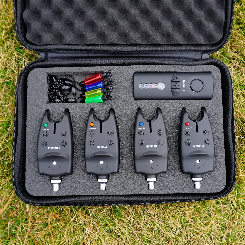 Hirisi SR‑4 Carp Fishing Bite Alarm Swinger Set LED Light Adjustable Sensitivity Bite Indicator For Night Carp Angling Accessory view 6