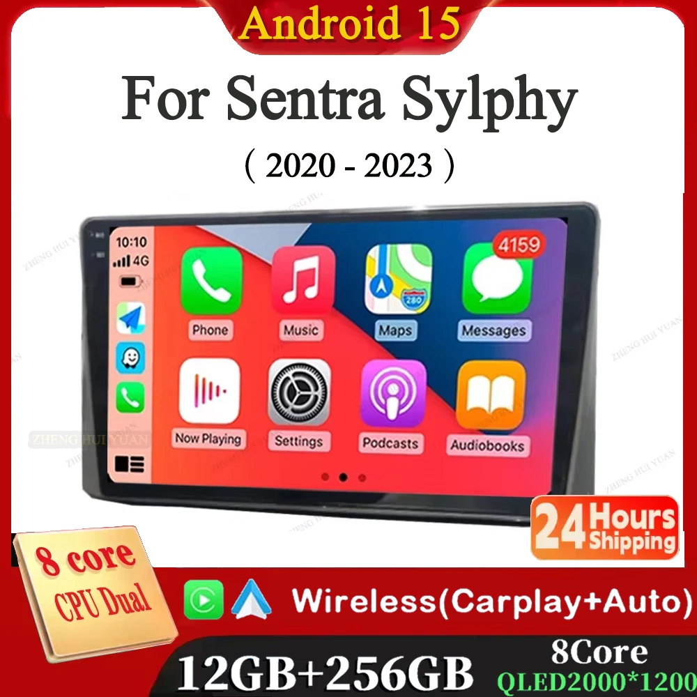 10.1inch Android For Nissan Sentra Sylphy 2020 2021 2022 2023 Car Radio Multimedia Player GPS Navigation 2 Din Carplay Head Unit