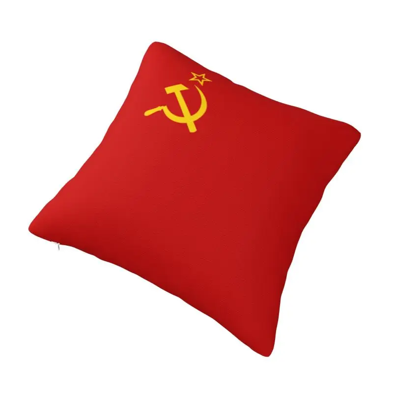 Custom Flag Of The Soviet Union Pillow Covers Russian CCCP Luxury Cushion Cover Velvet Pillowcase