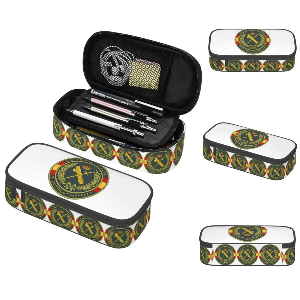 

Emblem Of The Spanish Civil Guard Pencil Case for Boys Girls School Pen Box Pencil Bag Stationery Supplies Pen Holder Bag