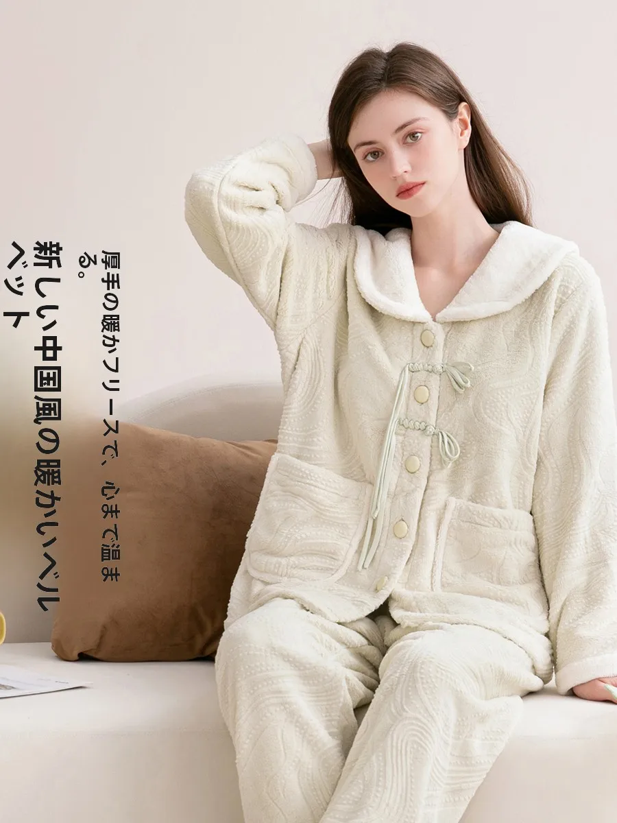 fenteng-ensemble-pyjama-femme-thiened-coral-fce-ele-vetements-de-maison-grande-taille-long-sve-revers-ouvert-cardigan-sle-chaud