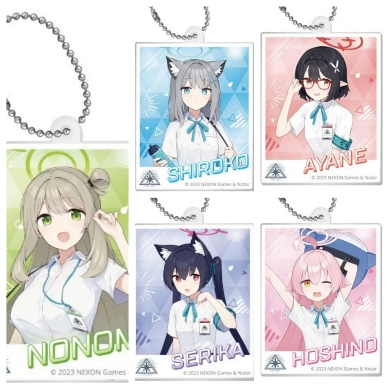 

Blue Archive Decoration Sunaookami Shiroko Anime Acrylic key ring keychain Show Shelf Takanashi Hoshino Indicative Toy for gift