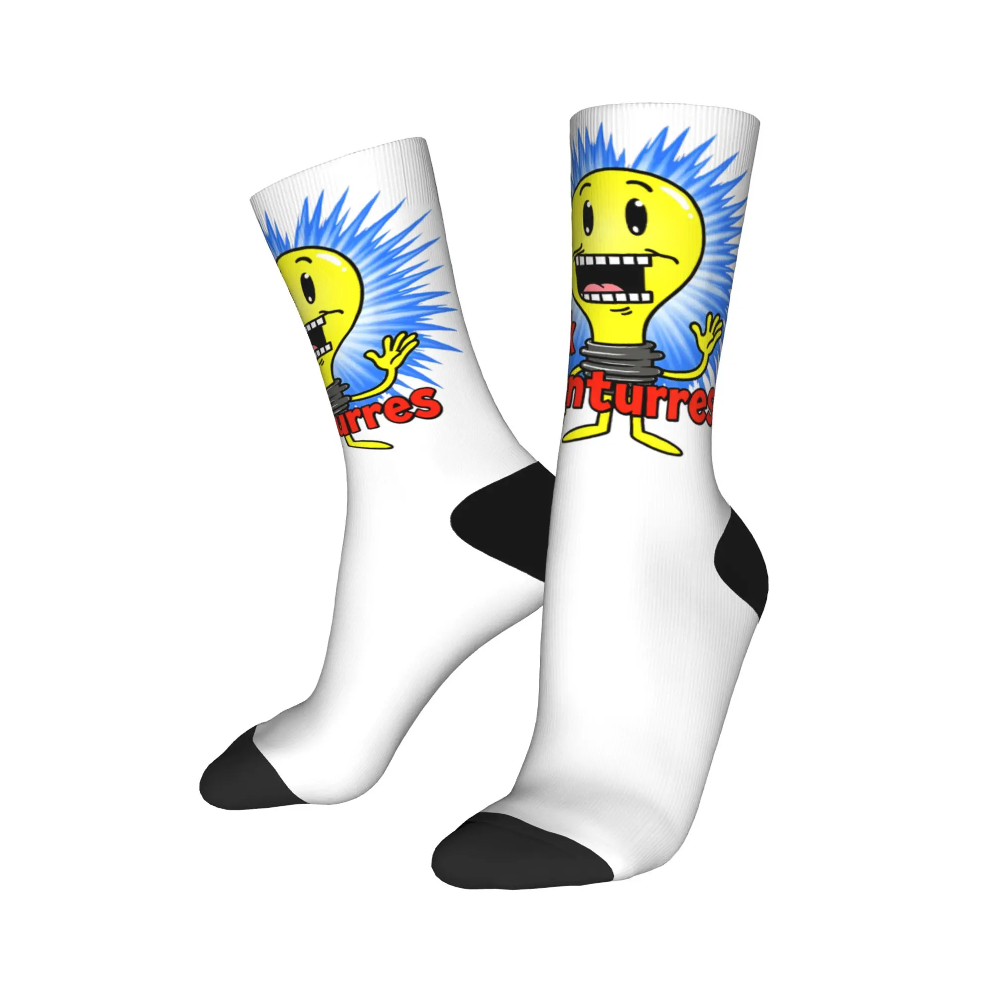 Light Bulb Fact Attack Adventures  Socks  Fashion Stockings Couple Medium Soft Climbing Socks Winter Design Anti Skid Socks