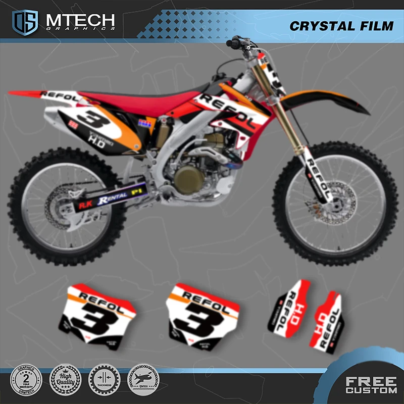 

DSMTECH Custom Team Graphics Decals Stickers Kit For Honda 2005 2006 2007 2008 CRF450 004
