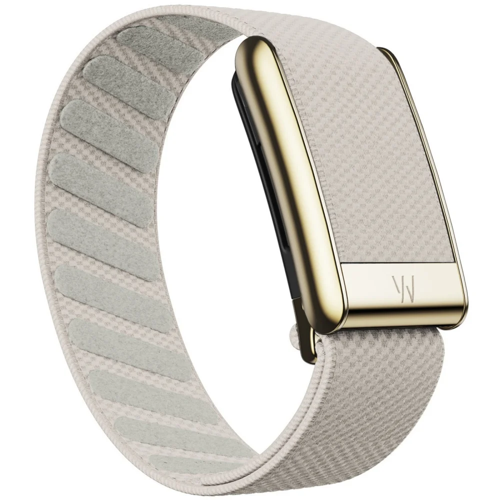 Für Whoop 5.0 Mg Armband mit W-Logo Leder Nylon Gewebtes Elastisches Whoop Sport-Ersatzarmband Gold Silber Metall