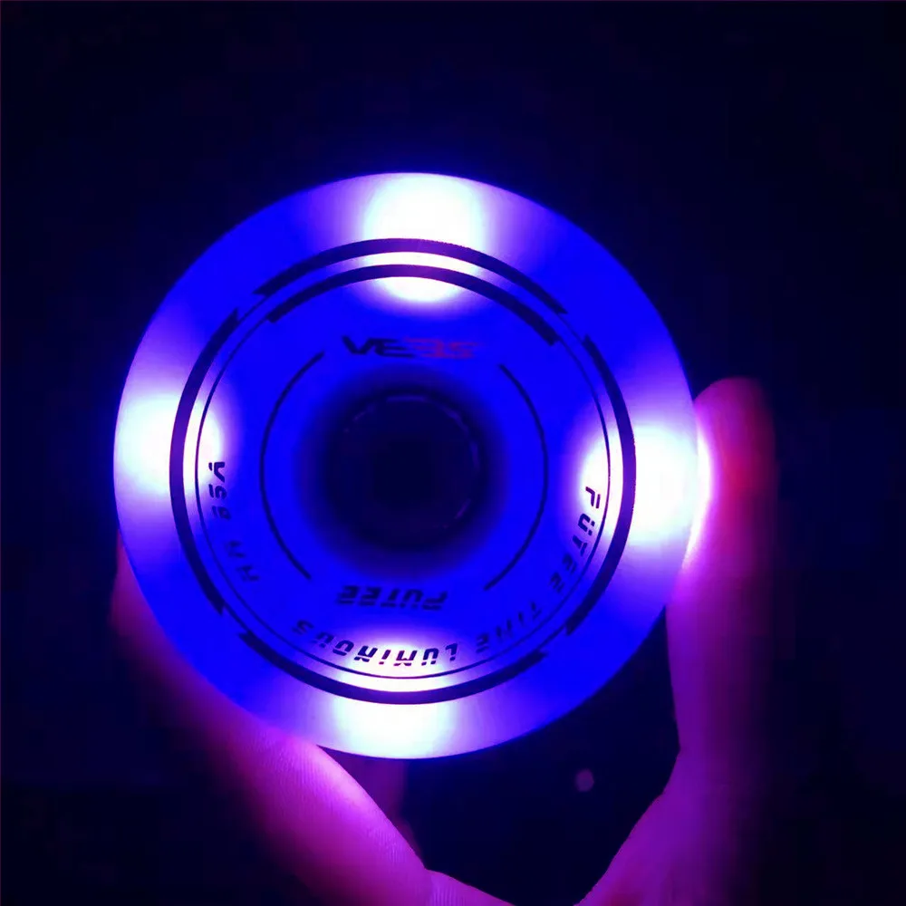 4pcs Original SEBA PUYEE LED Shine Inline Skating Wheel 72 76 80 Roller Skates Tires Thick PU Meat 4 Beads Flash Rodas 608 85A