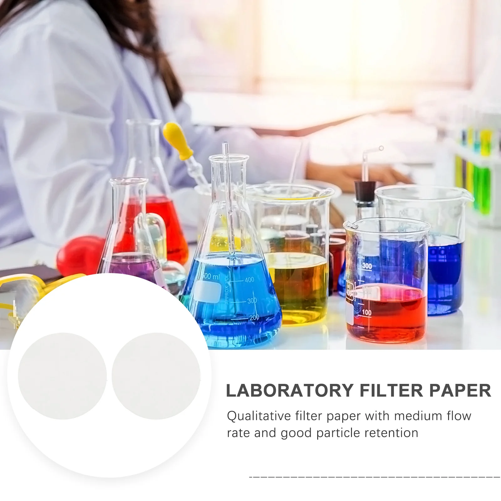 

2pcs Laboratory Filter Paper Qualitative Filter Discs For Chemistry Labs Oil Test Paper Industrial Filtration Teaching
