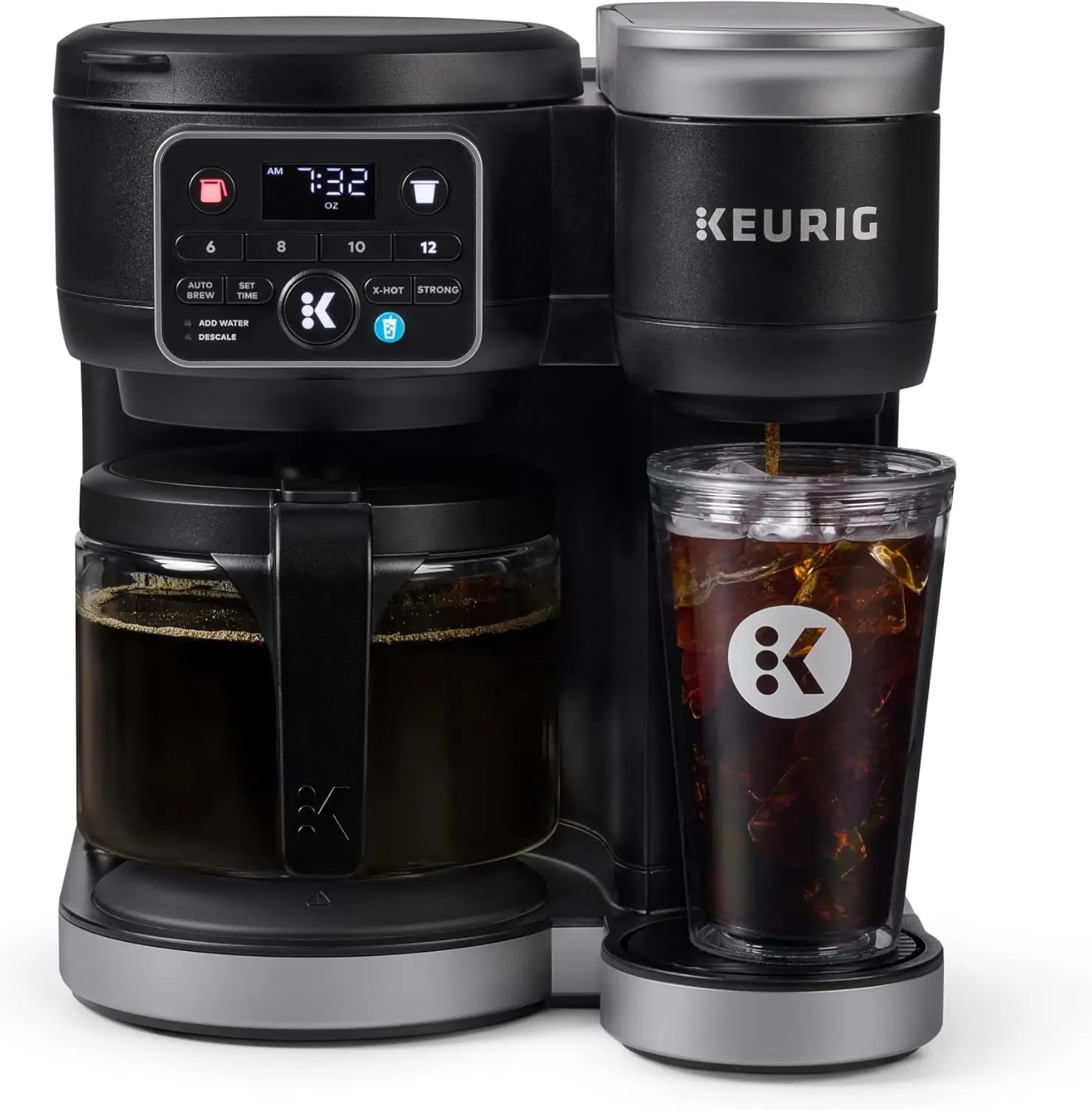 

K-Duo Hot & Iced Single Serve & Carafe Coffee Maker, MultiStream Technology, 72oz Reservoir (Gen 2)