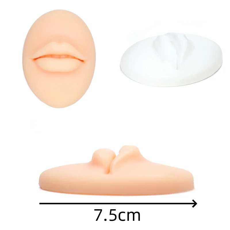 1pcs 5D Dimensional Lip Practice Skin Microblading Permanent Makeup Soft Film Silicone PMU Lips Mold Beginner Tattoo Supplies