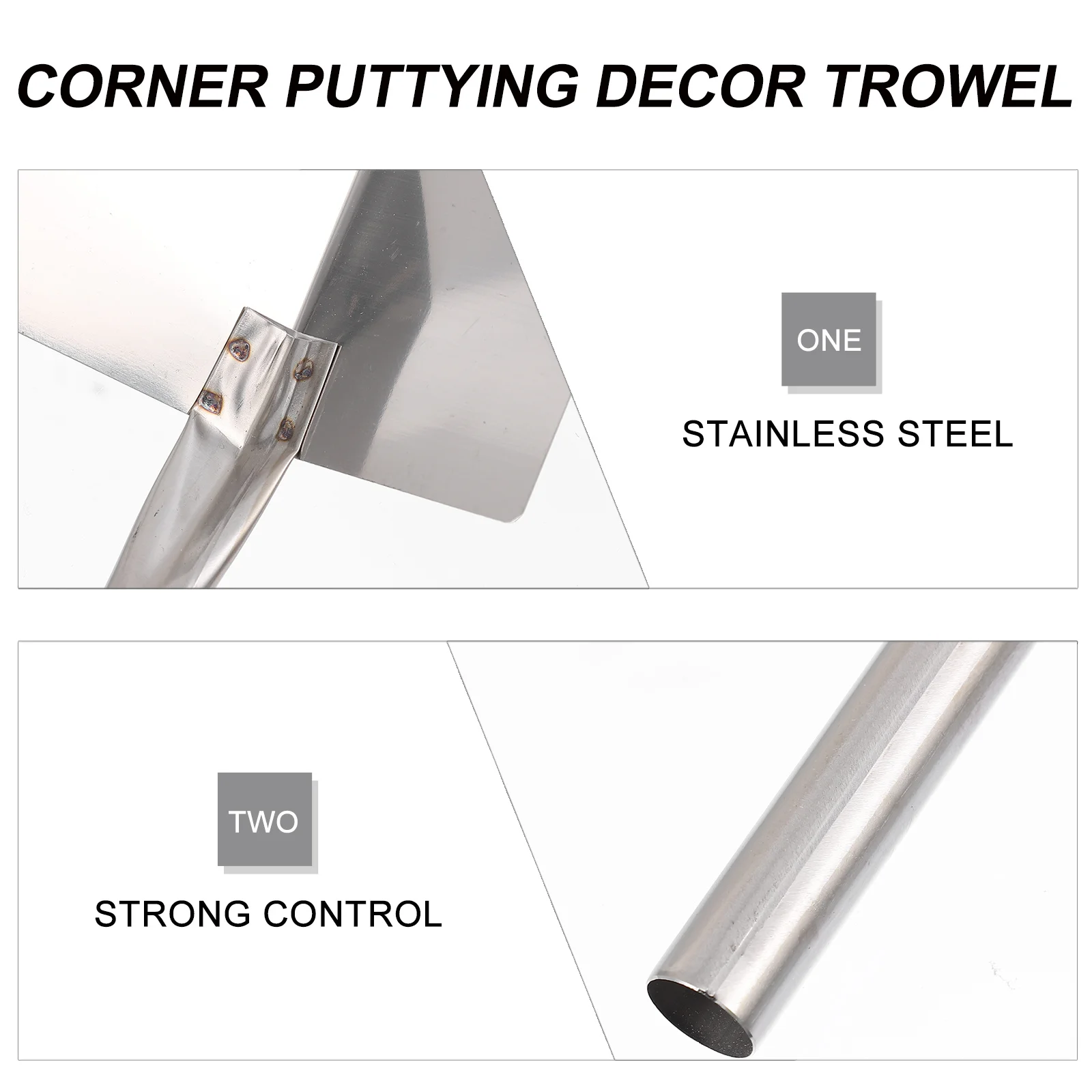 

6Pcs Inner Corner Trowel for Drywall Plastering Stainless Steel Wall Angle Repair Scraping Cutter Smooth Finish with 90 Degree