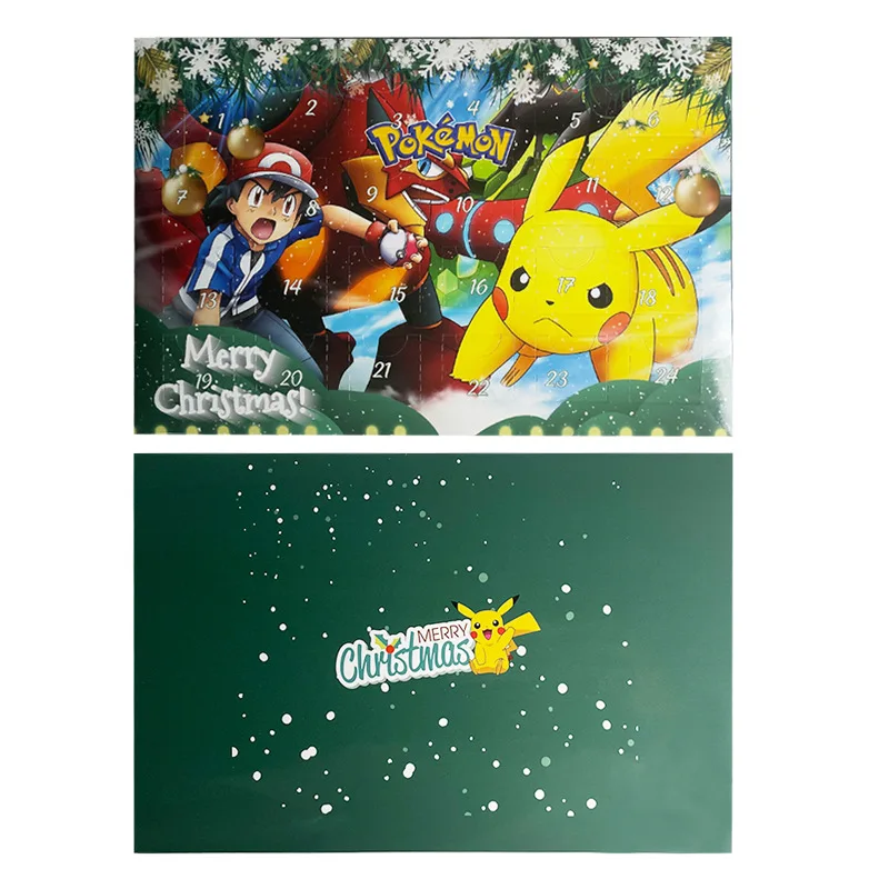 Pokemon Christmas Advent Calendar Box 24pcs Kawaii Pikachu Anime Figures Children Toys for Boys Girls Xmas Gifts