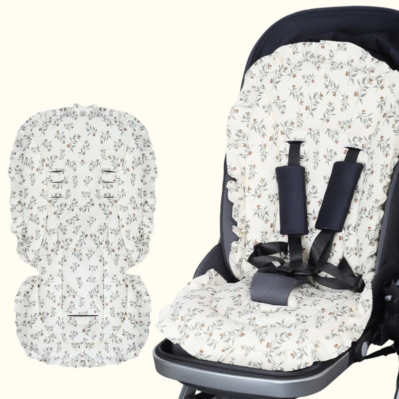 New Soft Thick Baby Stroller Seat Cushion Universal Adjustable Washable Cotton Blending Pushchair Pram Seat Insert Liner Pad
