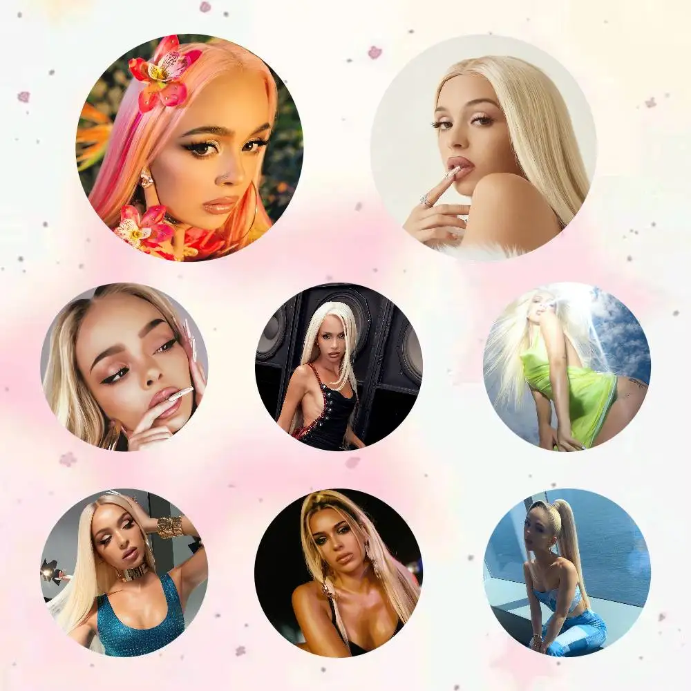 Singer Bad Gyal Anime Manga Pins Cartoon Badge Backpack Clothes Collar Lapel Pin Jewelry Accessories