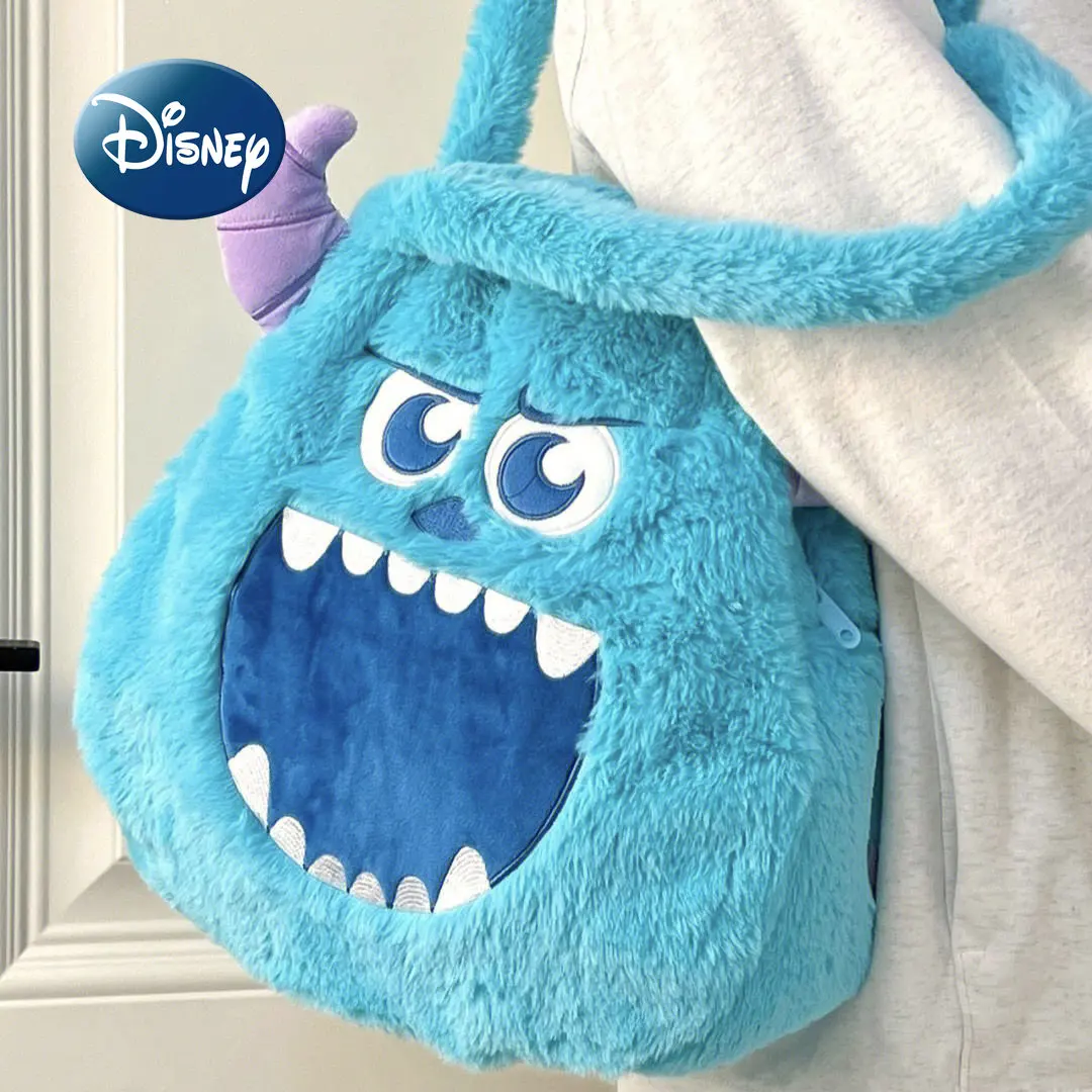 

Disney Monster University New Women's Plush Handbag Luxury Brand Plush Women's Bag Large Capacity Fashion Cartoon Shoulder Bag