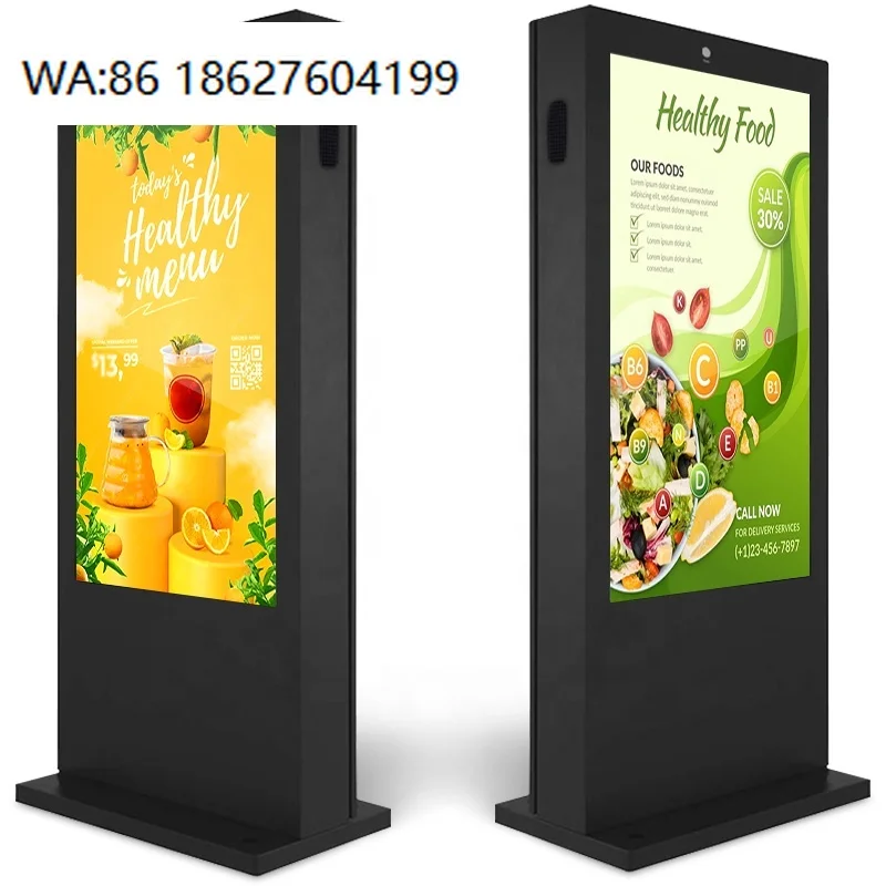 43-86 Inch Large Advertising Display Screen Outdoor Waterproof Digital Signage Commercial LED Billboard Display Panel