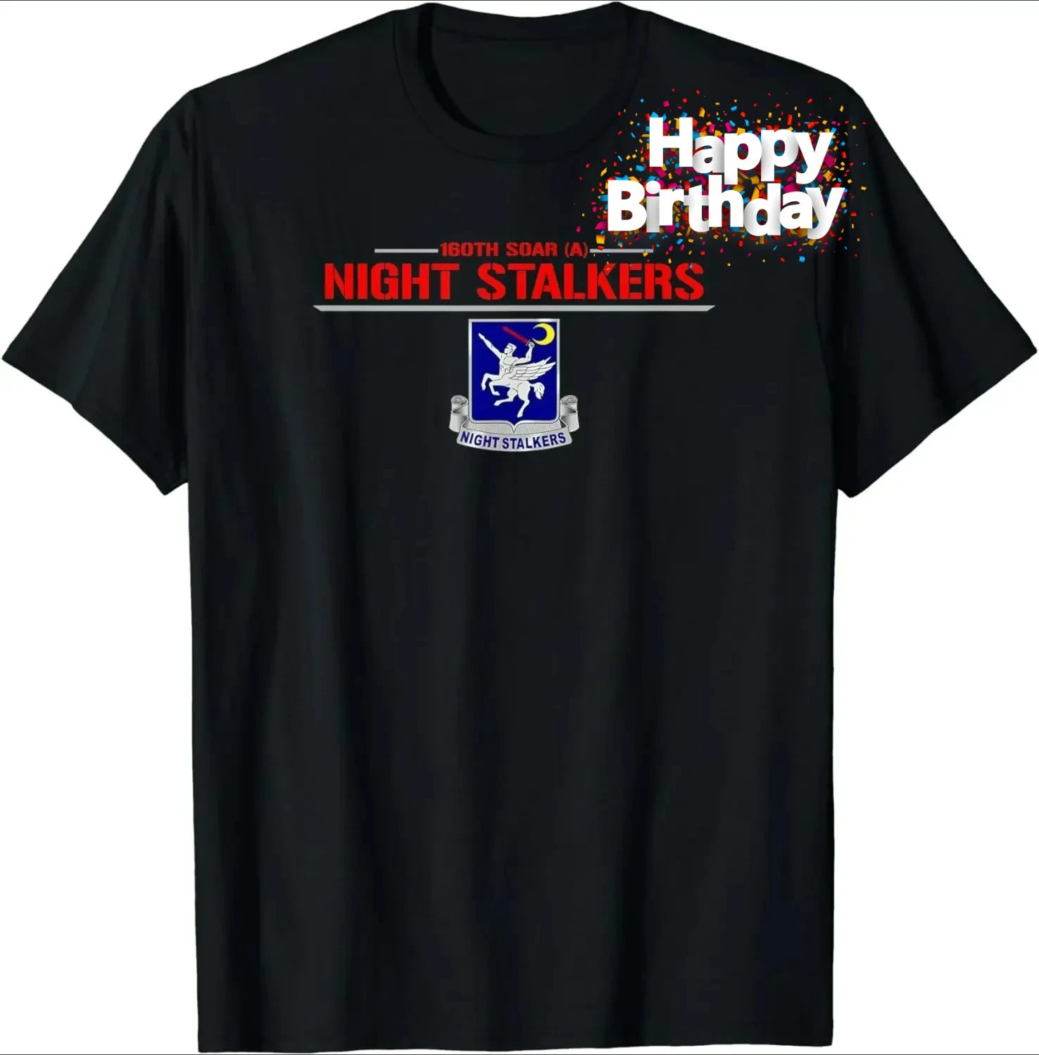 160th Special Operations Aviation Regiment (Airborne) Night Stalkers T-Shirt 100% Cotton O-Neck Short Sleeve Casual Mens T-shirt