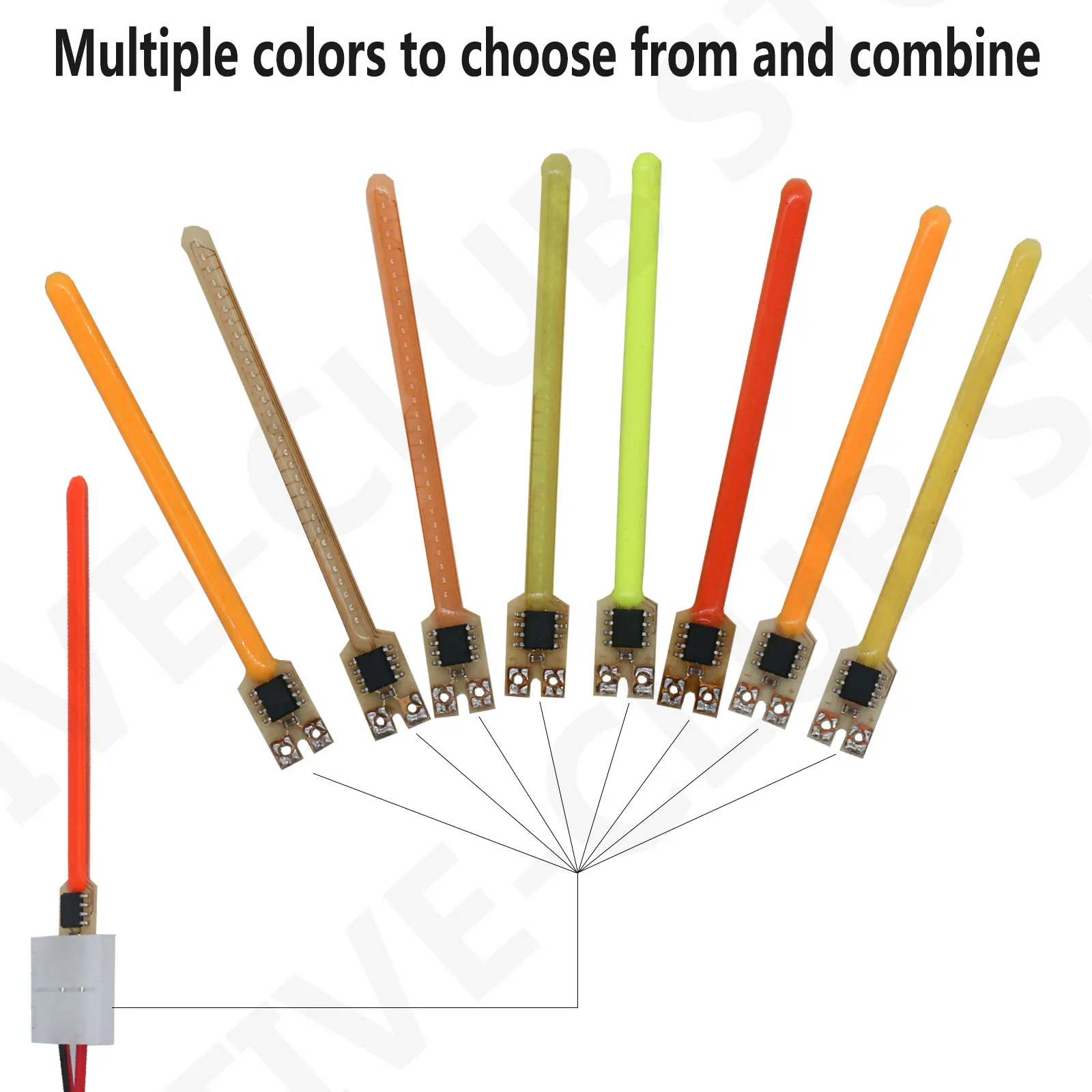 20 Sets COB-Streamer-Lichterketten DC3-5V 20mA Kombinationsset, Eisblau und verschiedene Farben, DIY-Atmosphäre-Partydekoration – Detail 6