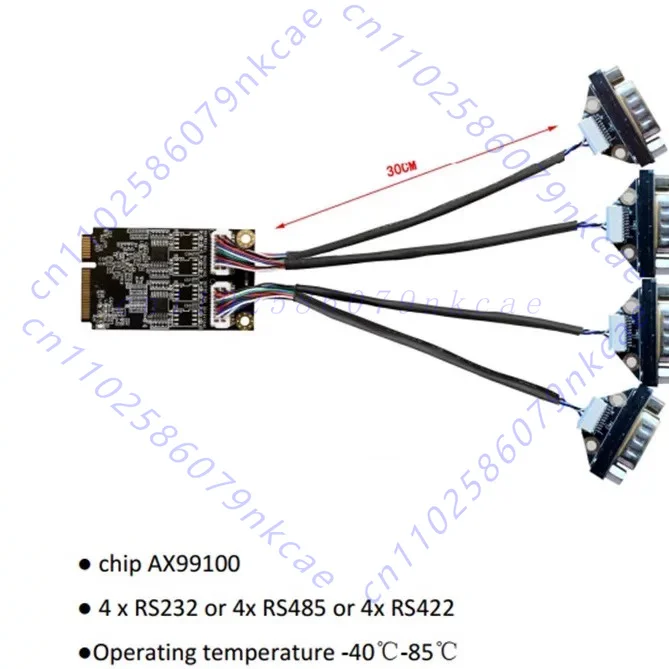 Full height for MINIPCIE to serial port expansion module RS232/RS485/RS422