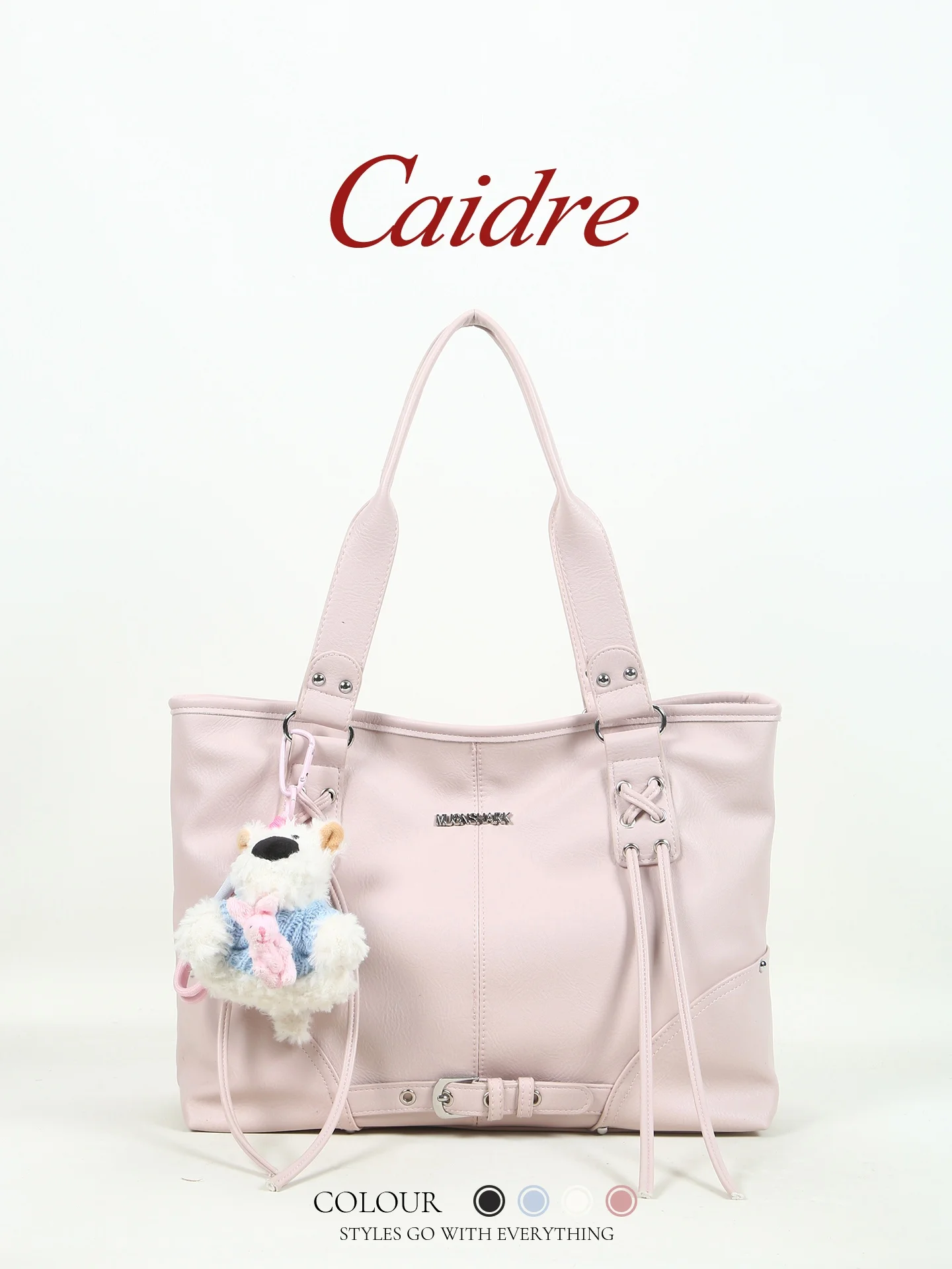 

Caidre Doggies Tote Bag Women's Birthday Gift Fringed Handbag Large Underarm Bag Korean Style Soft Handle Medium Hardness
