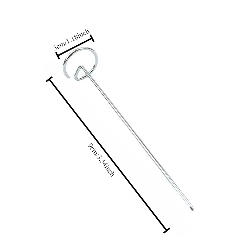 10pcs air fryer oven special label vertical skewer grill accessories stainless steel grill needle grill label 9.5cm