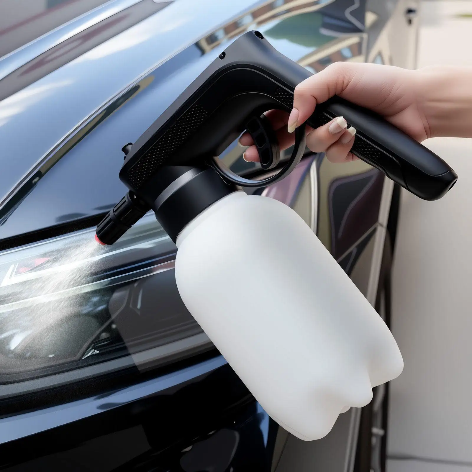 High Pressure Electric Foaming Pump Sprayer Rechargeable 1.5L for Vehicle Wash and House Care