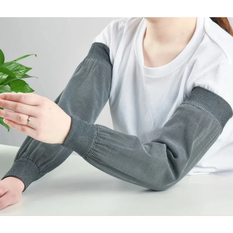 Lengthen Sunscreen Sleeve Breathable Comfortable Sleeves for Work and Housework Anti-Fouling Elastic Knitted Sleeve Cover