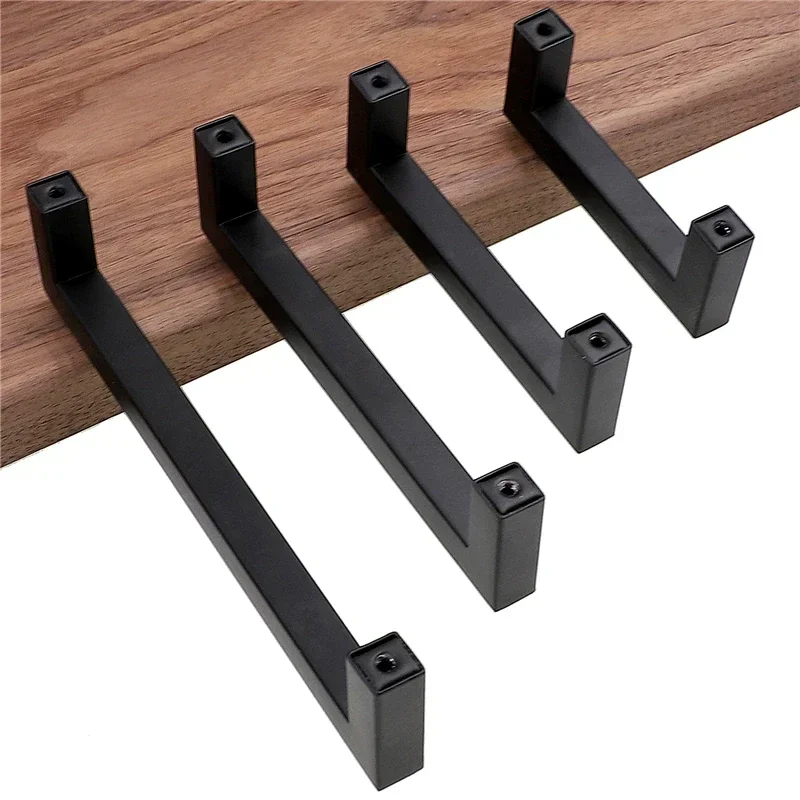 Modern Black Cabinet Handle Square Furniture Hardware Stainless Steel Kitchen Door Knobs Cupboard Wardrobe Drawer Pulls